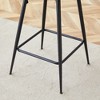Infurnic Patio Counter and Bar Stools Soft 4 Peice Set, Capacity for Kitchen Island Dining Casual Seating in Living Room, Dark Gray, 20.4"*15"*34.6" - 4 of 4