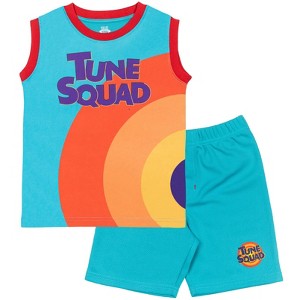 SPACE JAM Toddler Boys Performance Tank Top Mesh Shorts Set Blue 5T - 1 of 4