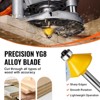 VEVOR Router Bits Set, 15 Pieces, Carbide Router Bit Kit with 1/4 Inch Shank, Plastic Carrying Case, for Professional and Beginners Carpenter,Black - 3 of 4