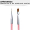 Unique Bargains Nail Art Liner Brushes Nails Gel Polish Painting Nail Art Design Brush Pen Nail Dotting Painting Drawing Pen 9mm Pink - 3 of 4