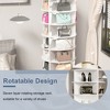Ridstar 72.44 in. H Circle 7-Tier Rotating Shoe Rack with High Bottom Design Fits 28 Pairs of Shoes-White - 3 of 4