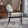 GlasFlength Accent Chairs Modern Chair Arm Chair Lazy Chair Reading Chair Sofa Chair for Living Room, Beige, 23.62"*27.17"*33.07" - 3 of 4