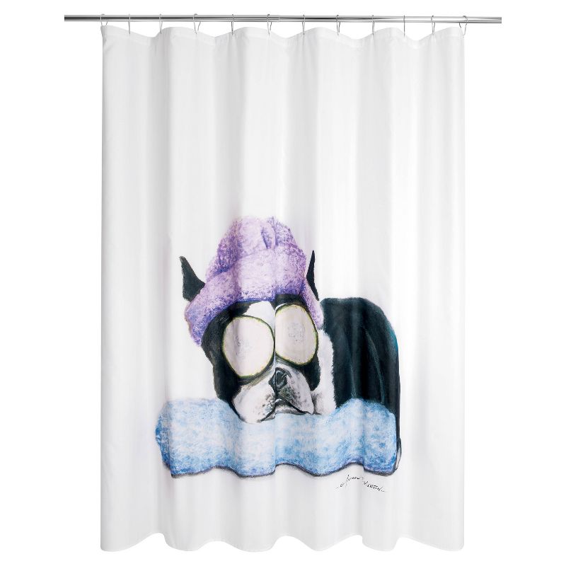 Frenchie Spa Shower Curtain - Allure Home Creations, 1 of 8