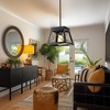DORESshop 1-Light Matte Black Pendant with Geometric Metal Cage - 3 of 4