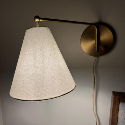 Metal Wall Sconce (includes Led Light Bulb) Brass - Threshold™ Designed  With Studio Mcgee : Target