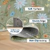 4x6 Kitchen Runner Floral Rug Runners for Hallway Bedroom,Soft Ultra-Thin Indoor Low Pile Flower Carpet with Non Slip Backing,Green - 3 of 4
