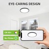 Itopfox Selectable CCT LED Round Flat Panel Light, 24W 3000K/4000K/5000K, Edge-Lit Flush Mount Ceiling Light Fixture for Kitchen, Bedroom, Black - 3 of 4