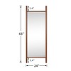SpassWay Solid Wood Full Length Mirror Accent Wall Mirror Novelty Cheval Mirror Black/Brown/Walnut/Natural Wood - 4 of 4