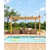 Aluminum Pergola, Outdoor Metal Pergola with Adjustable Canopy, Reinforced Frame Outdoor Shelter for Backyard, Garden and Deck - 3 of 4