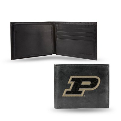 NCAA Purdue Boilermakers Embroidered Genuine Leather Billfold Wallet