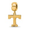 Black Bow Jewelry 14k Yellow Gold Plated Sterling Silver Tennessee Volunteers NCAA Bead Charm - 4 of 4