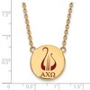 Black Bow Jewelry 14k Yellow Gold Plated Sterling Silver Alpha Chi Omega Greek Life Necklace 18 Inch - image 2 of 4