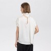 Women's Short Sleeve Collared Satin Scarf Woven Blouse - A New Day™ - 2 of 3