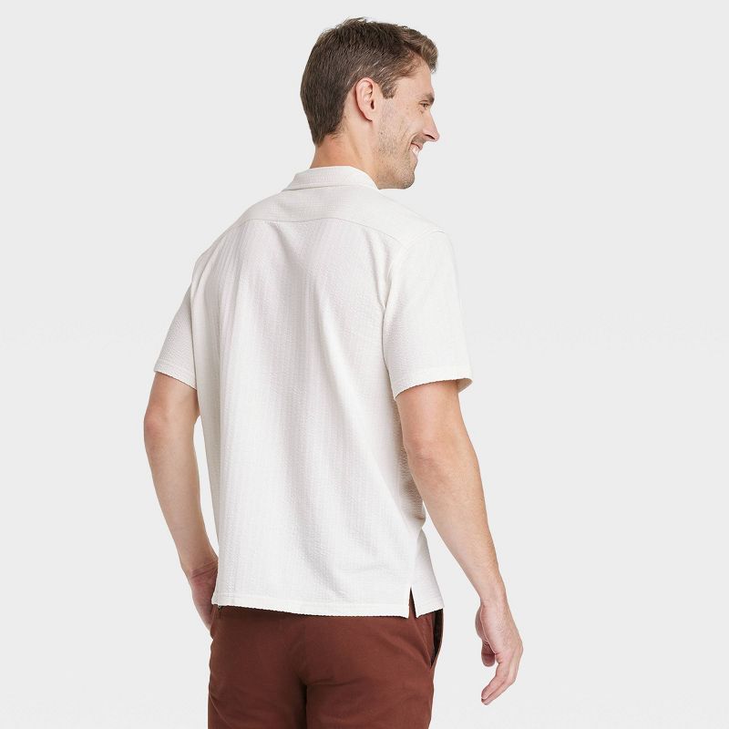 Men&#39;s Short Sleeve V-Neck Button-Down Shirt - Goodfellow &#38; Co&#8482;, 3 of 5