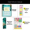 Global Printed Products Hardcover AY 2025-2026 Fashion Planner - 8.5"x11" (Teal Gold Marble) - 2 of 4