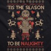 Tis The Season To Be Naughty Crewneck Sweatshirt Funny Sarcastic Christmas Graphic Longsleeve Sweater - Crazy Dog Crew Neck Sweatshirt - 2 of 4