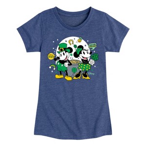 Girls' - Disney - Mickey And Minnie Pot Of Gold Fitted Short Sleeve Graphic T-Shirt - 1 of 4