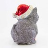 Roman 8.0 Inch Pudgy Kitty W/Santa Hat Christmas Figurine , Cat Yard Decor (1PC) - 2 of 3