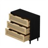 SKRAN Rattan and Rope Woven Storage Cabinets with Multiple Drawers for Bedroom, Living Room, Dining Room, and Hallways - 4 of 4