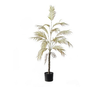 Artificial Palm Tree, 120cm Artificial Palm Tree in a Pot for Indoors and Outdoors, Fake Plastic Palm Plants for Modern Decoration, Decoration - 1 of 4