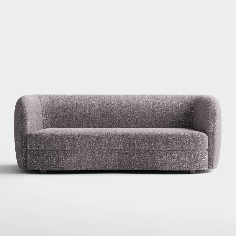 HOMES: Inside + Out 85&#34; Pinehush Boho Curved Boucle Fabric Sofa with Pocket Coil Cushions, 1 of 12