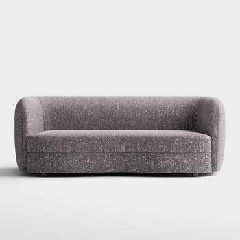 HOMES: Inside + Out 85" Pinehush Boho Curved Boucle Fabric Sofa with Pocket Coil Cushions