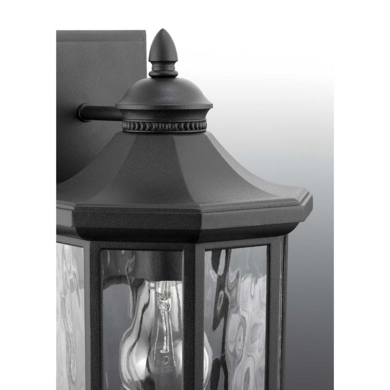Progress Lighting, Edition, 1-Light Wall Lantern, Antique Bronze, Clear Water Glass, 3 of 4