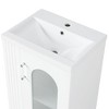 NicBex 20" Bathroom Vanity with Sink, Morden Bathroom Cabinet Storage with 1 Two-Tier Spacious Cabinet and 2 Open Shelves for Bathroom, White - 4 of 4