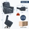 ChicFurnit Living Room Chair Arm Accent Chair Power Recliner with Dual Motor Lift Assist Massage Vibration Cup Holder, 30.31"*25.59"*22.04" - 3 of 4