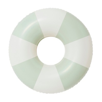 Sunnylife: Soft Olive Stripe Tube Pool Ring, 41" Inflatable Float,Water & Beach
