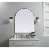 Elegant Lighting Metal Frame Arch Mirror 33x42 Inch in Brass - 2 of 4