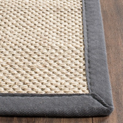 Handwoven Beige Natural Fiber 9' x 12' Rectangular Area Rug