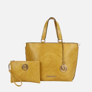 MKF Collection Beryl Python-embossed Women’s Tote Bag with Wristlet by Mia K - 1 of 4