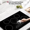 GASLAND CH90BS 36 Inches 5 Burners Built-in Ceramic Electric Cooktop, 240 V 8900 W, ETL Certificated, Knob Control - 3 of 4