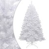 vidaXL Artificial Hinged Christmas Tree White PVC 82.7 in height - 2 of 4