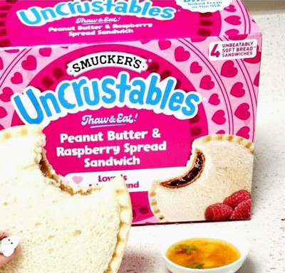 Smucker's Uncrustables Frozen Peanut Butter & Raspberry Spread Sandwich ...