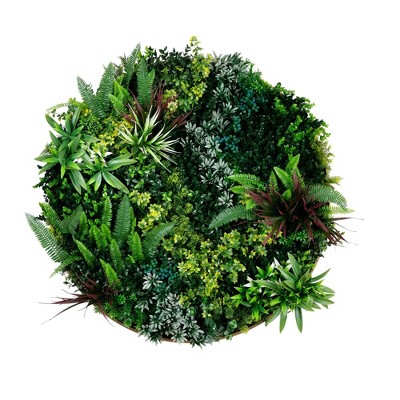 Nearly Natural 38" UV Resistant Virgin Islands Artificial Living Wall Art Panel Green