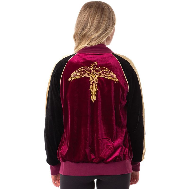 Harry Potter Womens' Magical Creatures Bomber Velour Zip-Up Jacket, 5 of 6