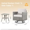 XIZZI Premium Outdoor Swivel Chair Sofa Set in 7 Colors, Modular Patio Seating with Swivel Chairs, Add-Ons Like Coffee Table and Fire Pit - 2 of 4