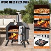 21.5"x12"x28" Wood Fired Pizza Oven Pizza Maker Grill With Waterproof Cover & Fold-up Legs - 4 of 4