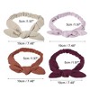 Unique Bargains Girl's Solid Soft Wide Side Knotted Headbands 7.48"x1.97" Red Purple 4 Pcs - image 4 of 4