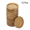 Unique Bargains Indoor Round Bamboo Planter Saucer Drip Tray Plant Drainage Trays 12 Pcs - 3 of 4