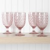 Martha Stewart Chauncey 4pk 14.3oz Hobnail Handmade Glass Tumblers - 4 of 4