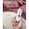 Washable Electric Heated Throw, Double-Side Velvet Soft Fast Heating Blanket, Heat Levels & Auto Off, Over-Heat Protection - 3 of 4