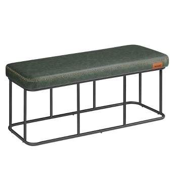 VASAGLE EKHO Collection - Bench for Entryway Bedroom, Ottoman Bench with Steel Frame, Synthetic Leather with Stitching, Loads 660 lb