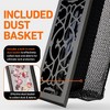 Home Intuition Victorian Floor Vent Cover 4X10 Inch  with Mesh Cover Trap Heat and Air Walkable Metal Floor Vent for HVAC Duct, Dark Grey - 2 of 4