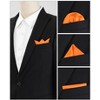 INSPIRE CHIC Men's Wedding Party Solid Color Self-Folded Pocket Squares - 4 of 4