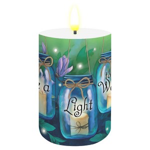 Briarwood Lane Summer Flameless Candle 6x3 Be a Light To the World Flameless Candle with Timer for Summer - 1 of 4