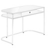 Monarch Specialties COMPUTER DESK - 48"L / GLOSSY WHITE / CHROME METAL - image 2 of 4