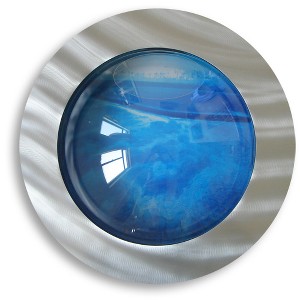 Brushed Aluminum Style Fish Bubble Aquarium - Deluxe Wall Mounted Fish Tank - Betta Bubble - 1 of 3